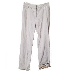J. Crew Women's Flannel Lined Light Khaki Chino Pants Size 4
